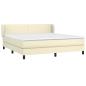 Preview: Boxspringbett mit Matratze Creme 160x200 cm Kunstleder