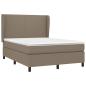 Preview: Boxspringbett mit Matratze Taupe 140x200 cm Stoff