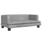 Preview: Hundebett Hellgrau 80x45x30 cm Samt