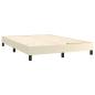 Preview: Boxspringbett mit Matratze & LED Creme 140x190 cm Kunstleder