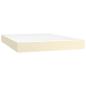Preview: Boxspringbett mit Matratze & LED Creme 140x190 cm Kunstleder