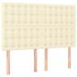 Preview: Boxspringbett mit Matratze Creme 140x190 cm Kunstleder