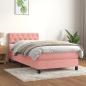 Preview: ARDEBO.de - Boxspringbett mit Matratze Rosa 80x200 cm Samt