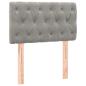 Preview: Boxspringbett mit Matratze Hellgrau 80x200 cm Samt