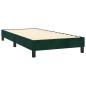 Preview: Boxspringbett mit Matratze Dunkelgrün 100x200 cm Samt