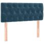 Preview: Boxspringbett mit Matratze Dunkelblau 120x200 cm Samt