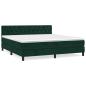 Preview: Boxspringbett mit Matratze Dunkelgrün 160x200 cm Samt