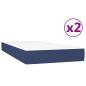 Preview: Boxspringbett mit Matratze Blau 200x200 cm Stoff