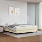 Preview: ARDEBO.de - Boxspringbett mit Matratze Creme 180x200 cm Kunstleder
