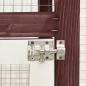 Preview: Kaninchenstall Mokka und Weiß 140x63x120 cm Tanne Massivholz