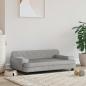 Preview: ARDEBO.de - Hundebett Hellgrau 90x53x30 cm Samt