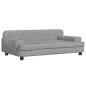 Preview: Hundebett Hellgrau 90x53x30 cm Samt