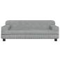 Preview: Hundebett Hellgrau 90x53x30 cm Samt