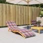 Preview: ARDEBO.de - Sonnenliegen-Auflage Rot Karomuster 200x70x3 cm Oxford-Gewebe