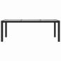 Preview: Gartentisch Schwarz 190x90x75 cm Gehärtetes Glas Poly Rattan