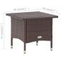 Preview: Beistelltisch Braun 50x50x47 cm Poly Rattan