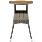 Preview: Gartentisch Ø60x75 cm Akazienholz und Poly Rattan Grau