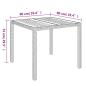 Preview: Gartentisch mit Holzplatte Schwarz 90x90x75 cm Poly Rattan