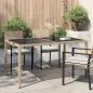 Preview: ARDEBO.de - Gartentisch 150x90x75 cm Gehärtetes Glas Poly Rattan Beige