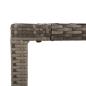 Preview: Gartentisch mit Glasplatte Grau 190x90x75 cm Poly Rattan