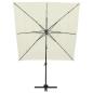 Preview: Sonnenschirm mit Aluminium-Mast 4-lagig Sandfarben 250x250 cm