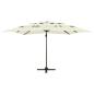 Preview: Sonnenschirm mit Aluminium-Mast 4-lagig Sandfarben 250x250 cm