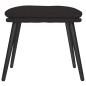 Preview: Fu?hocker Schwarz 45x29,5x35 cm Stoff