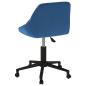 Preview: Bürostuhl Drehbar Blau Samt