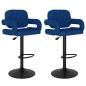 Preview: Barhocker 2 Stk. Blau Stoff