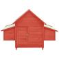 Preview: Hühnerstall Rot und Weiß 150x96x110 cm Massivholz Tanne