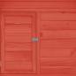 Preview: Hühnerstall Rot und Weiß 150x96x110 cm Massivholz Tanne