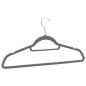 Preview: 100 Stk. Kleiderbügel-Set Anti-Rutsch Grau Samt