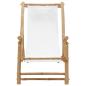 Preview: Liegestuhl Bambus und Canvas Cremewei?