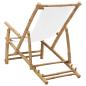 Preview: Liegestuhl Bambus und Canvas Cremewei?