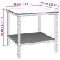 Preview: Beistelltisch Schwarz 45x45x45 cm Poly Rattan und Hartglas