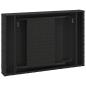Preview: Beistelltisch Klappbar Schwarz 60x40x38 cm Poly Rattan