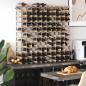 Preview: Weinregal für 120 Flaschen Massivholz Kiefer