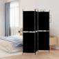 Preview: ARDEBO.de - 3-tlg. Paravent Schwarz 150x200 cm Stoff