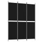 Preview: 3-tlg. Paravent Schwarz 150x200 cm Stoff