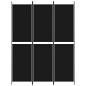 Preview: 3-tlg. Paravent Schwarz 150x200 cm Stoff