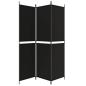 Preview: 3-tlg. Paravent Schwarz 150x200 cm Stoff