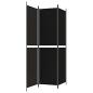 Preview: 3-tlg. Paravent Schwarz 150x200 cm Stoff