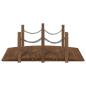 Preview: Gartenbrücke mit Kettengeländer 150x67x56 cm Massivholz Fichte