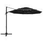 Preview: Sonnenschirm mit Aluminium-Mast 4-lagig Schwarz 3x3 m