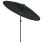Preview: Sonnenschirm mit Aluminium-Mast 250 cm Schwarz