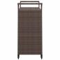 Preview: Barwagen mit Schublade Braun 100x45x97 cm Poly Rattan