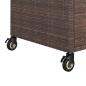 Preview: Barwagen mit Schublade Braun 100x45x97 cm Poly Rattan