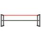 Preview: Werkbankgestell Mattschwarz und Mattrot 180x57x79 cm Metall