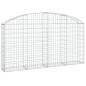 Preview: Gabione mit Hochbogen 200x30x100/120 cm Verzinktes Eisen