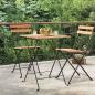 Preview: ARDEBO.de - Bistrotisch Klappbar 55x54x71 cm Massivholz Teak und Stahl